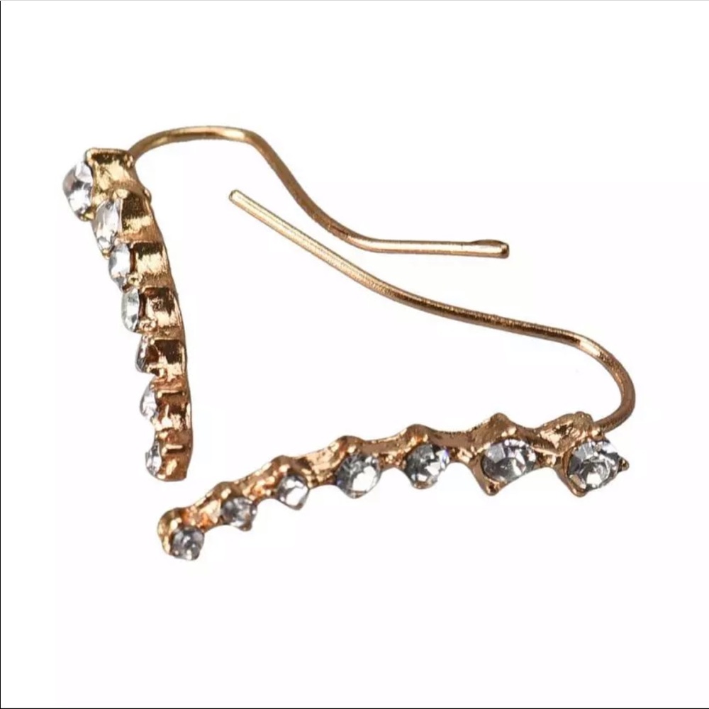 1Pair Rhinestone Crystal Earrings - Picture 3 of 3